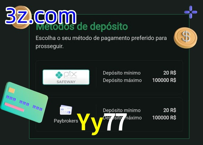 O cassino Yy77 oferece uma grande variedade de métodos de pagamento